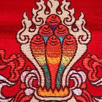 Tibetan Cochin Brocade Tea Matt With Embroidered Kalas