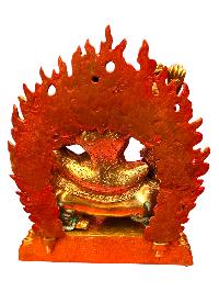 [dorje Legpa], Handmade Buddhist Statue, Full Gold Plated Painted Face