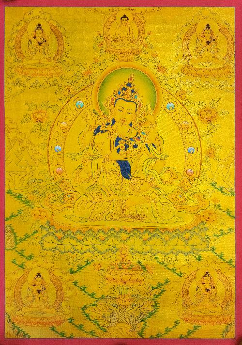[vajrasattva], Buddhist Traditional Painting, Hand Painted, [real Gold]