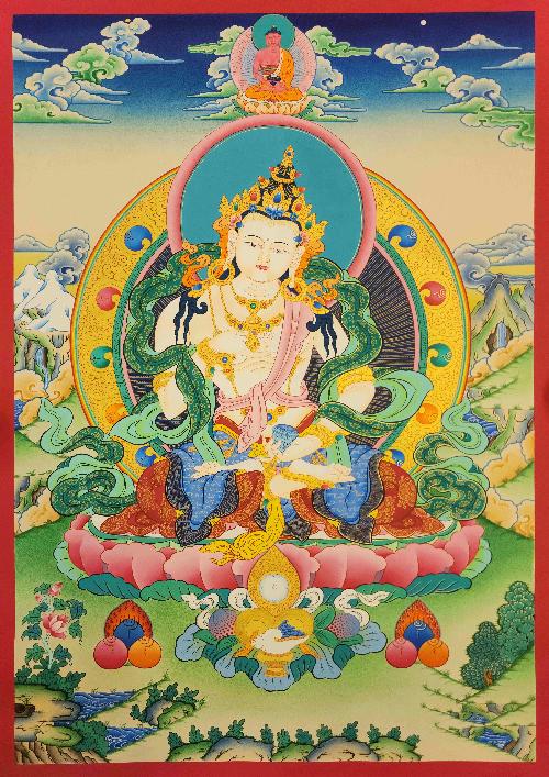 [vajrasattva], Buddhist Traditional Painting, Hand Painted, [real Gold]