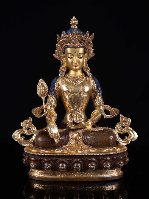 [ksitigarbha], Buddhist Handmade Statue, [full Gold Plated], [face Painted]