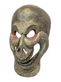 [citipati], Handmade Wooden Mask, Wall Hanging, [painted], Poplar Wood