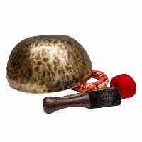 [full Moon Bowl], Moon Carved, Buddhist Hand Beaten, Antique Finishing, [select Accessories], [select Accessories]