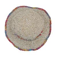 Natural Hemp  Sun Hat – Organic, Breathable Summer Accessory, With Flowers