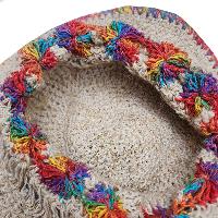 Natural Hemp  Sun Hat – Organic, Breathable Summer Accessory, With Flowers