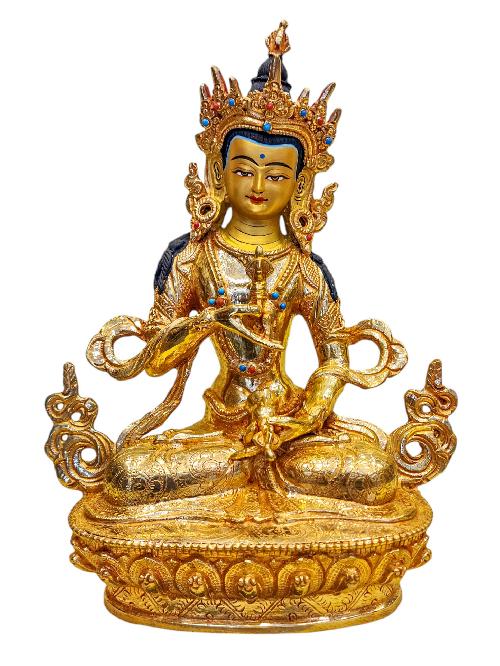 [vajrasattva], Buddhist Handmade Statue, [full Gold Plated], [face Painted]