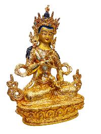 [vajrasattva], Buddhist Handmade Statue, [full Gold Plated], [face Painted]