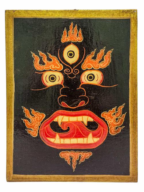 [wooden Thangka Of Citipati Or Wall Hanging], [natural Colour Finishing], Hand Painted