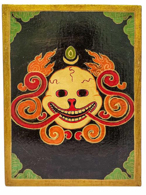 [wooden Thangka Of Citipati Or Wall Hanging], [natural Colour Finishing], Hand Painted