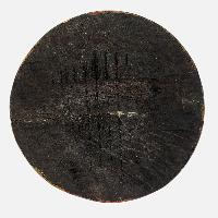 Wooden Wall Hanging With Double Dorje And Ashtamangal, [natural Colour Finishing], Hand Painted