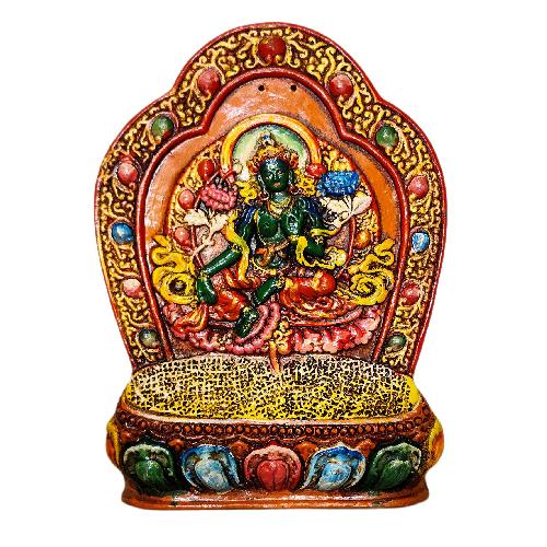 [green Tara], Resin Statue, [color Painted]