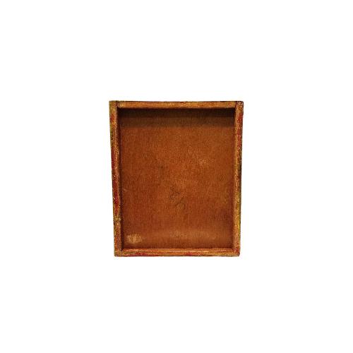 Wooden Serviette Napkin Holder,with [red] Painted, [cloud] Design, Tissue Box