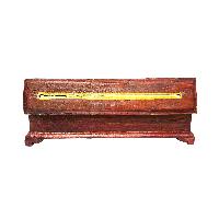 Tibetan Ritual Wooden Incense Burner, With [ashtamangala Design], Traditional Color Painted