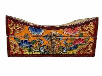 Buddhist Wooden Box, Tibetan Style With Traditional Colors, [sp]