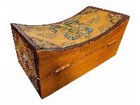 Buddhist Wooden Box, Tibetan Style With Traditional Colors, [sp]