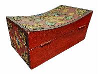 Buddhist Wooden Box, Tibetan Style With Traditional Colors, [sp]