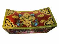 Buddhist Wooden Box, Tibetan Style With Traditional Colors, [sp]