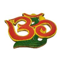 Wooden Om -painted [red], Haldu Wood