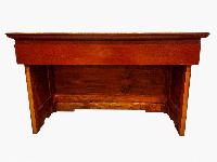 Large Tibetan Foldable Meditational Table With Fish And Flower Design, Wooden, [painted], Hand Carved