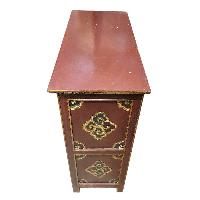 Tibetan Buddhist Cabinet With Two Drawers And Two Doors, [painted]