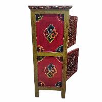 Tibetan Buddhist Cabinet With Four Doors With Flower Design, [painted]