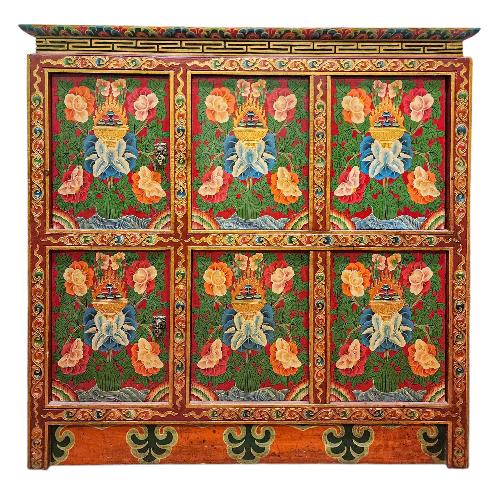 Tibetan Buddhist Cabinet With Four Doors, [painted]