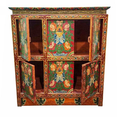 Tibetan Buddhist Cabinet With Four Doors, [painted]