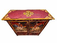 Tibetan Buddhist Cabinet With Four Doors, [painted]