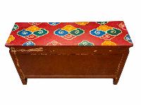 Tibetan Buddhist Cabinet With Four Doors, [tiger And Double Dorje Painted]