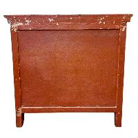 Tibetan Buddhist Cabinet With Flower Design, Two Doors, [painted]