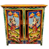 Tibetan Buddhist Cabinet With Tara, Two Doors, [painted]