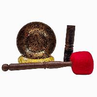 Singing Bowl, Buddhist Hand Beaten, With [vajradhara] Carved Inside, [select Accessories], [select Accessories]