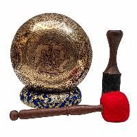 Singing Bowl, Buddhist Hand Beaten, With [chakras] Carved Inside