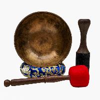 [jambati Singing Bowl], Buddhist Hand Beaten, Antique Finishing, [select Accessories]