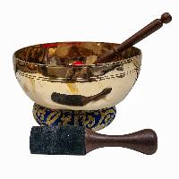 [jhumkabati Singing Bowl], Buddhist Hand Beaten, Antique Finishing, [select Accessories]