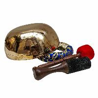 [jhumkabati Singing Bowl], Buddhist Hand Beaten, Antique Finishing, [select Accessories]