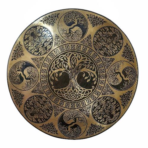 Handmade [gong], Bronze Chau Gong, Tam-tam Gong, Symphonic Gong With [mandala] Etching