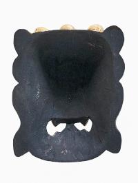[bhairav], Handmade Wooden Mask, Wall Hanging, Painted, Poplar Wood