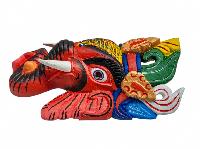 [ganesh], Handmade Wooden Mask, Wall Hanging, Painted, Poplar Wood