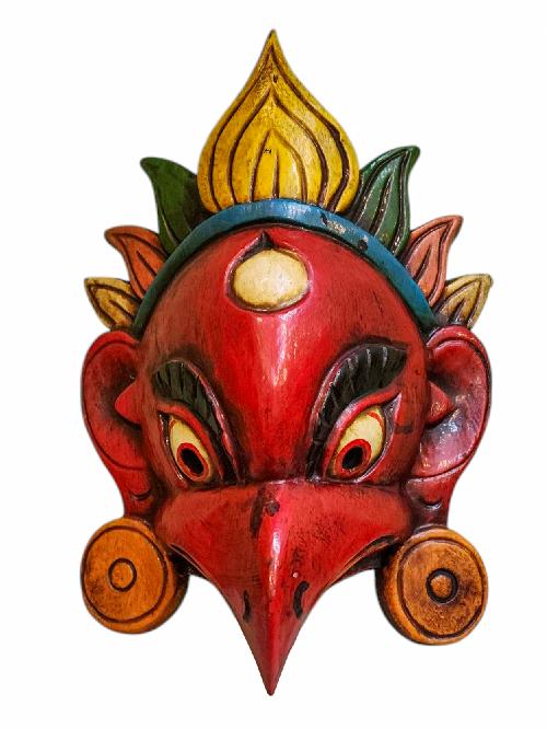 [garuda], Handmade Wooden Mask, Wall Hanging, Painted, Poplar Wood