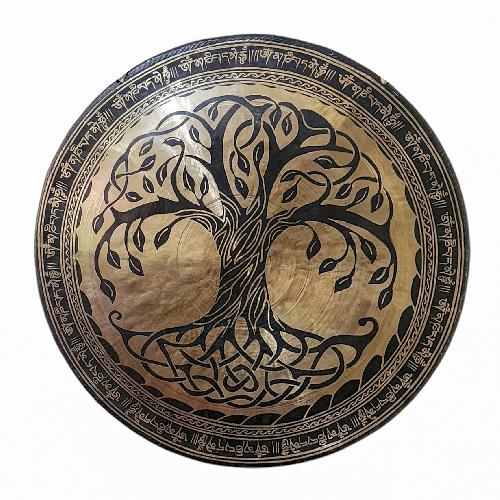 Handmade [gong], Bronze Chau Gong, Tam-tam Gong, Symphonic Gong With [tree] Etching
