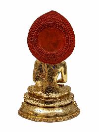 [amitabha Buddha], Tibetan Buddhist Handmade Statue, Gold Plated, Painted Face