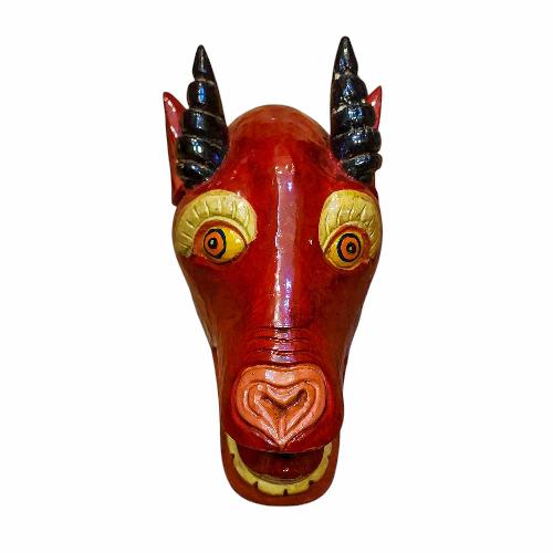 [animal], Handmade Wooden Mask, Wall Hanging, Painted, Poplar Wood