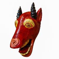 [animal], Handmade Wooden Mask, Wall Hanging, Painted, Poplar Wood
