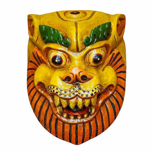 [animal], Handmade Wooden Mask, Wall Hanging, Painted, Poplar Wood