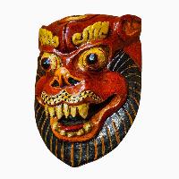 [animal], Handmade Wooden Mask, Wall Hanging, Painted, Poplar Wood