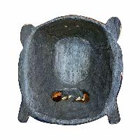 [bahirav], Handmade Wooden Mask, Wall Hanging, Painted, Poplar Wood