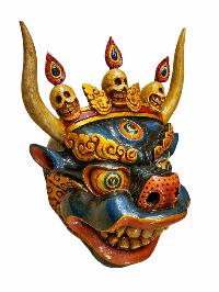 [yamantaka], Handmade Wooden Mask, Wall Hanging, Painted, Poplar Wood, High Quality