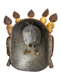 [bhairav], Handmade Wooden Mask, Wall Hanging, Painted, Poplar Wood, High Quality