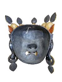 [bhairav], Handmade Wooden Mask, Wall Hanging, Painted, Poplar Wood, High Quality